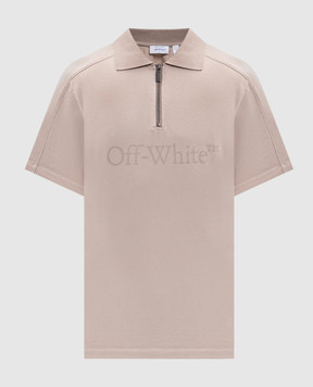 Off-White Бежеве поло з принтом логотипа 44MAD00YS26J001
