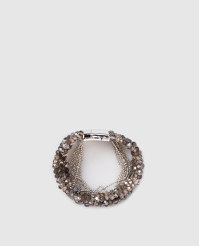 Peserico Коричневий браслет з ланцюжками та намистинами A35508C0CC781