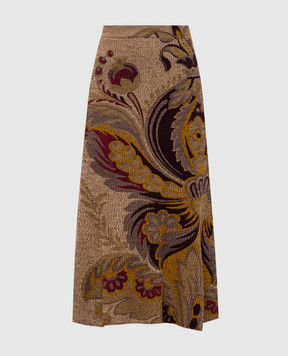 Etro Коричнева спідниця з вовни WRKB0053AKC84