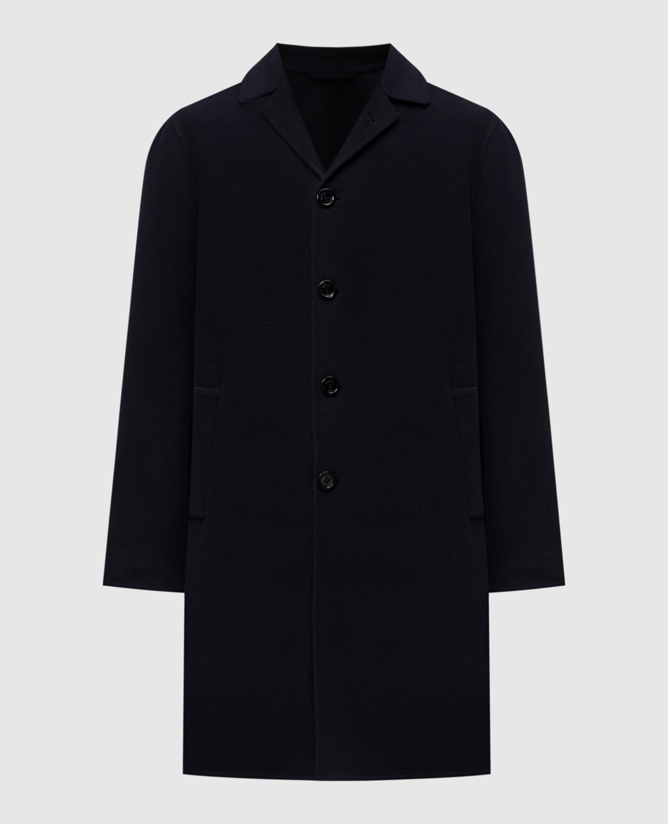 Голубое пальто из шерсти