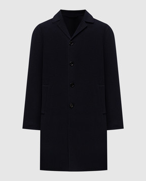 Stefano Ricci Синє пальто з вовни M1ZSDB4000W0001P