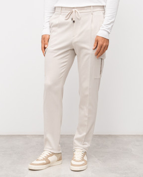 Peserico Бежевые карго с шерстью R5477502187