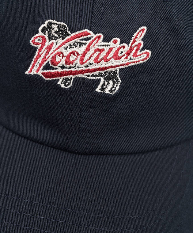 Woolrich Синя кепка з нашивкою логотипа CFWOAC2035MRUT3745 зображення 4