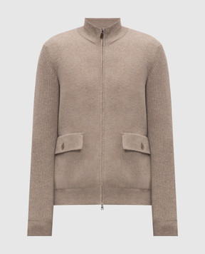 Cashmere&Whiskey Бежевий кардиган з вовною та кашеміром MU10841312543R