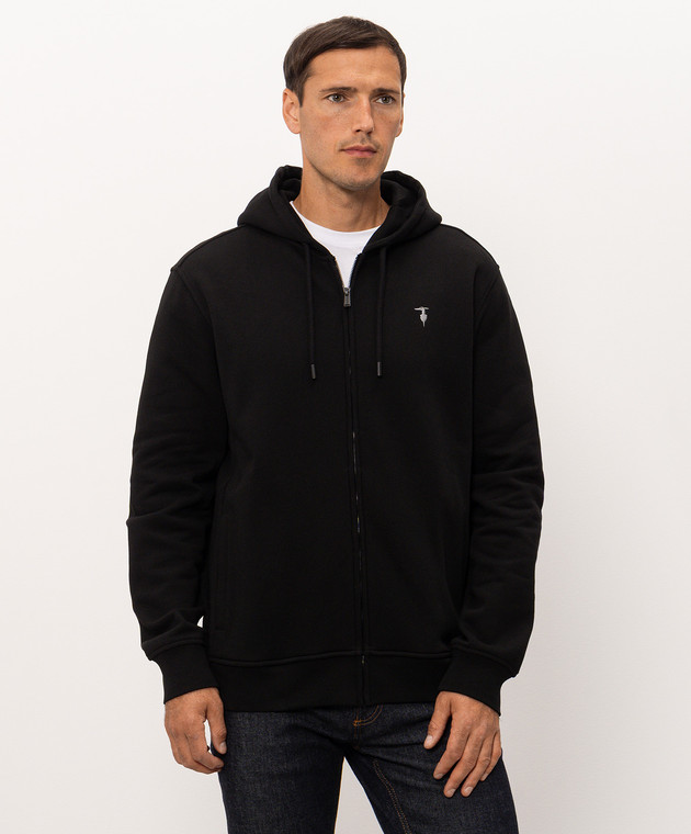 Trussardi Черная утепленная спортивная куртка G8508000256NMF518F09 изображение 3