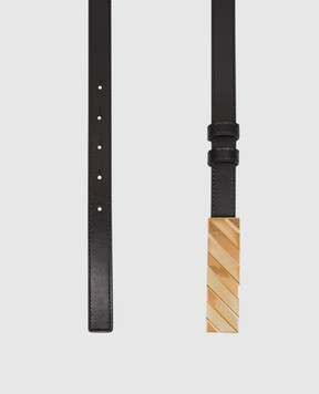 Off-White Черный кожаный ремень с эмблемой Diag OWRB13ES26LEA001