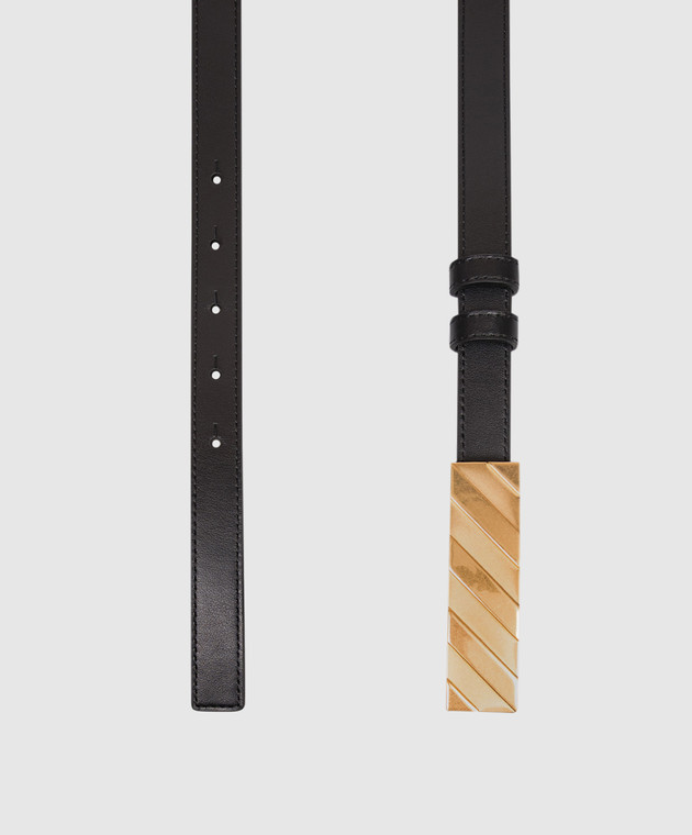 Off-White Черный кожаный ремень с эмблемой Diag OWRB13ES26LEA001 изображение 3
