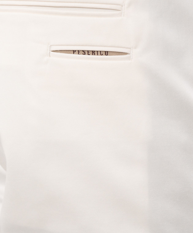 Peserico Брюки цвета айвори из хлопка R5472502448 изображение 5