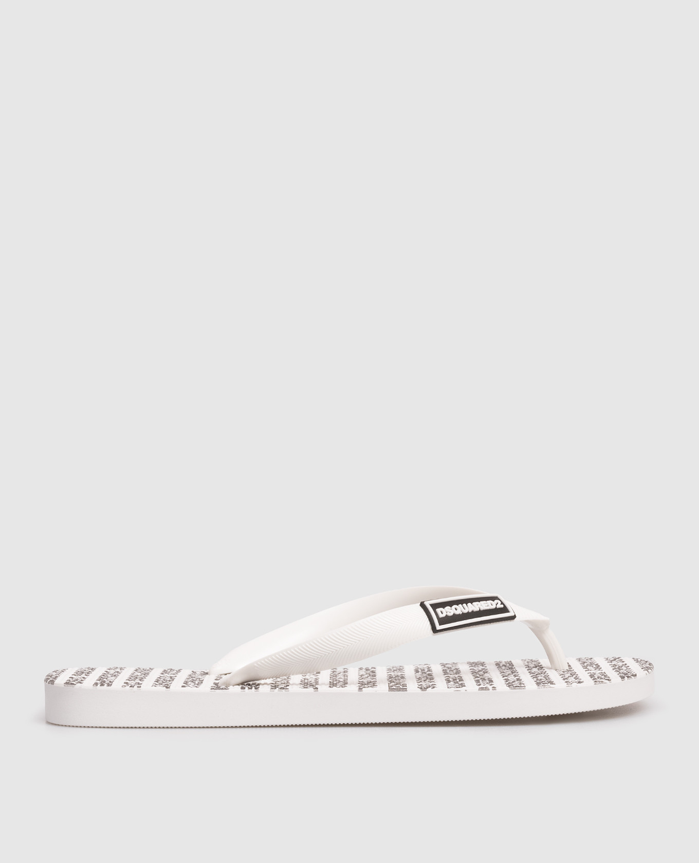 Детские белые шлепанцы с логотипом