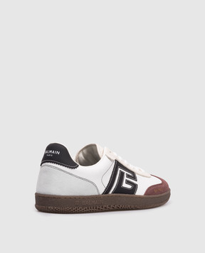 Balmain Комбіновані кросівки Swan з логотипом GM1VI360TRLV