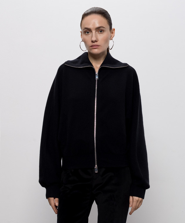 Jacob Lee Черный кардиган из кашемира WWCJ0015AW26B изображение 3