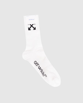 Off-White Білі шкарпетки з емблемою OWRA039C99KNI002