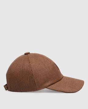 Max Mara Коричневая кепка с льном CIRCENSE MXACIRCENSE