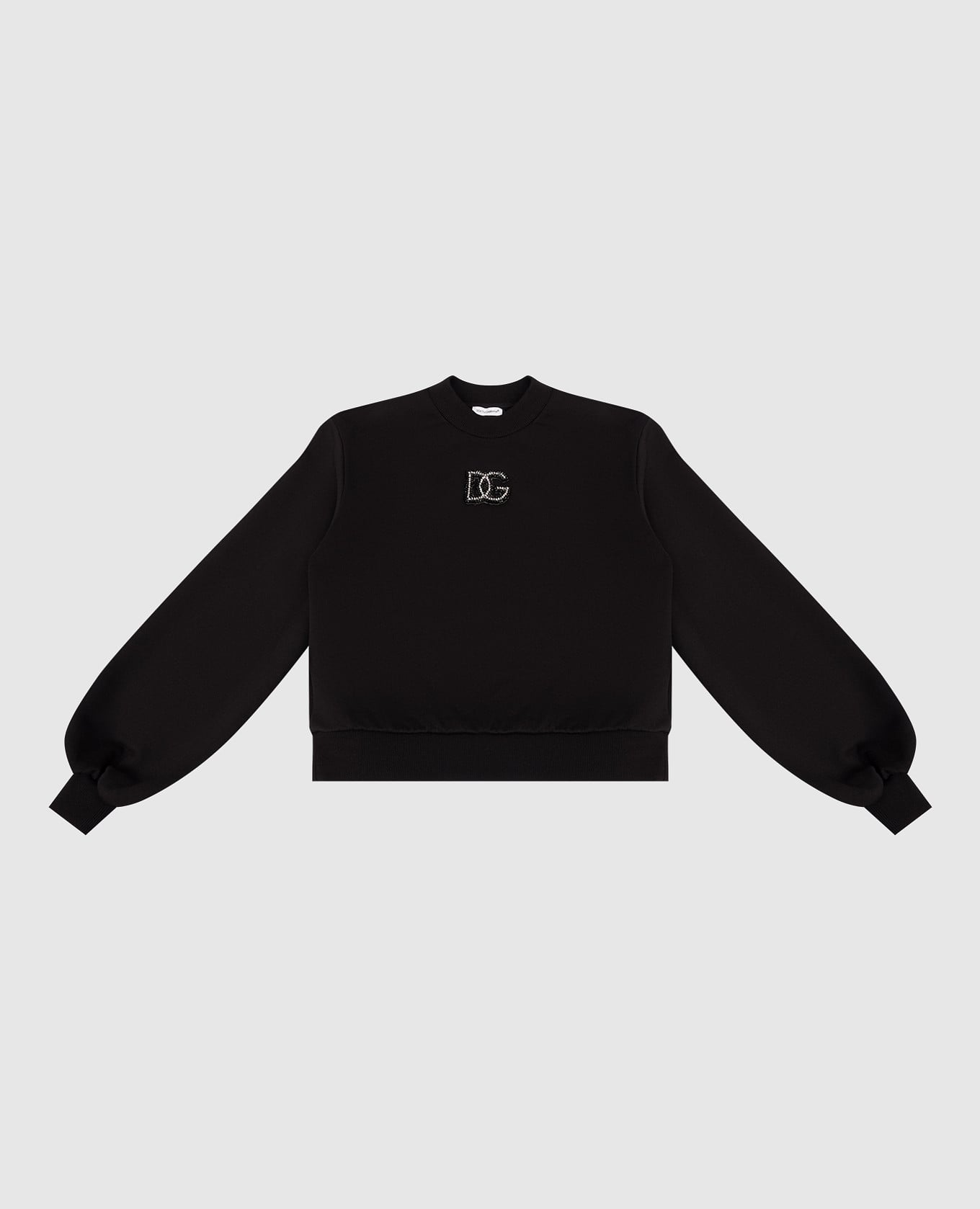 

Детский черный свитшот с бусинами, Худи и свитшоты