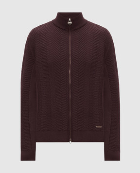 Stefano Ricci Бордовый кардиган из кашемира K606430R30F26317