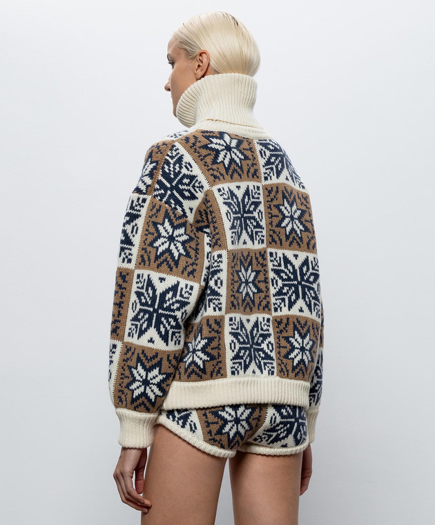 Magda Butrym Свитер из шерсти и кашемира в жаккардовый узор KNITWEAR14SWEATE386926 изображение 4