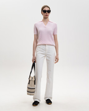 Balmain Белые джинсы с логотип патч GF1MI070DG14