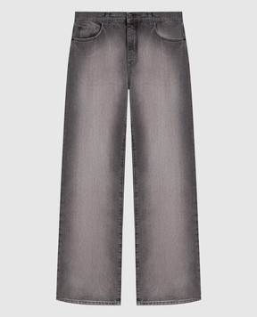 Off-White Сірі джинси з принтом 44XYA18JS26D003