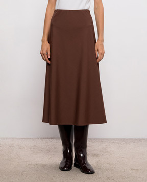 Brunello Cucinelli Коричнева спідниця з вовною MB143G3634