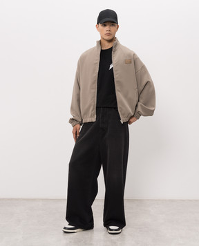 AMIRI Черные джинсы с логотип патч AMBMJE1145