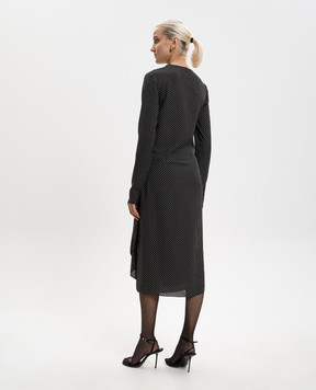 Tom Ford Чорна сукня із шовку в горох AB3644FAP253