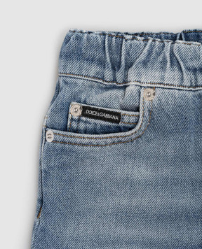 Dolce&Gabbana Дитячі сині джинсові шорти з гравіюванням логотипа L43Q69LDD83812+