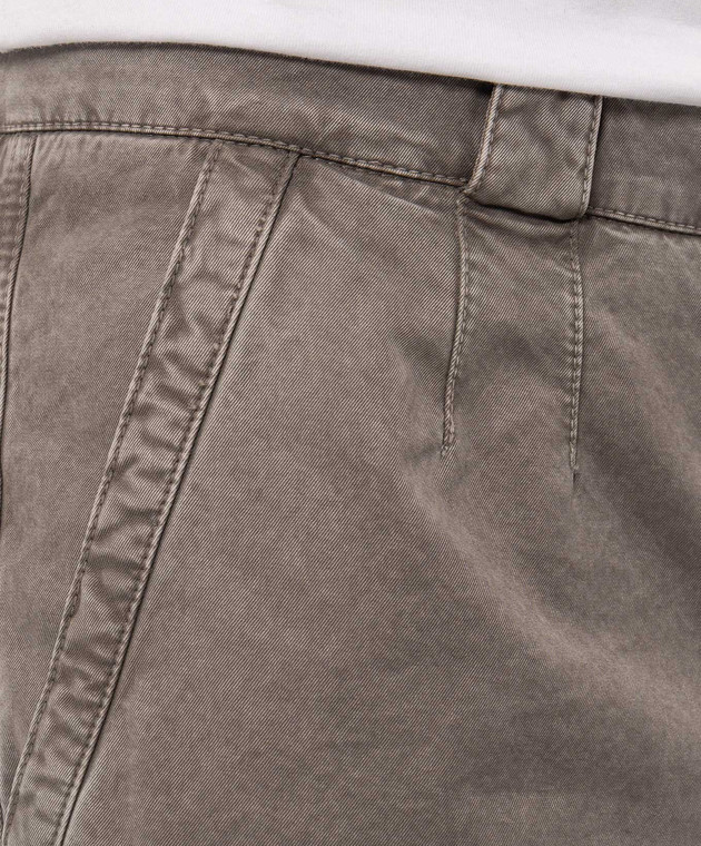 Brunello Cucinelli Серые брюки карго M225NS1060 изображение 5