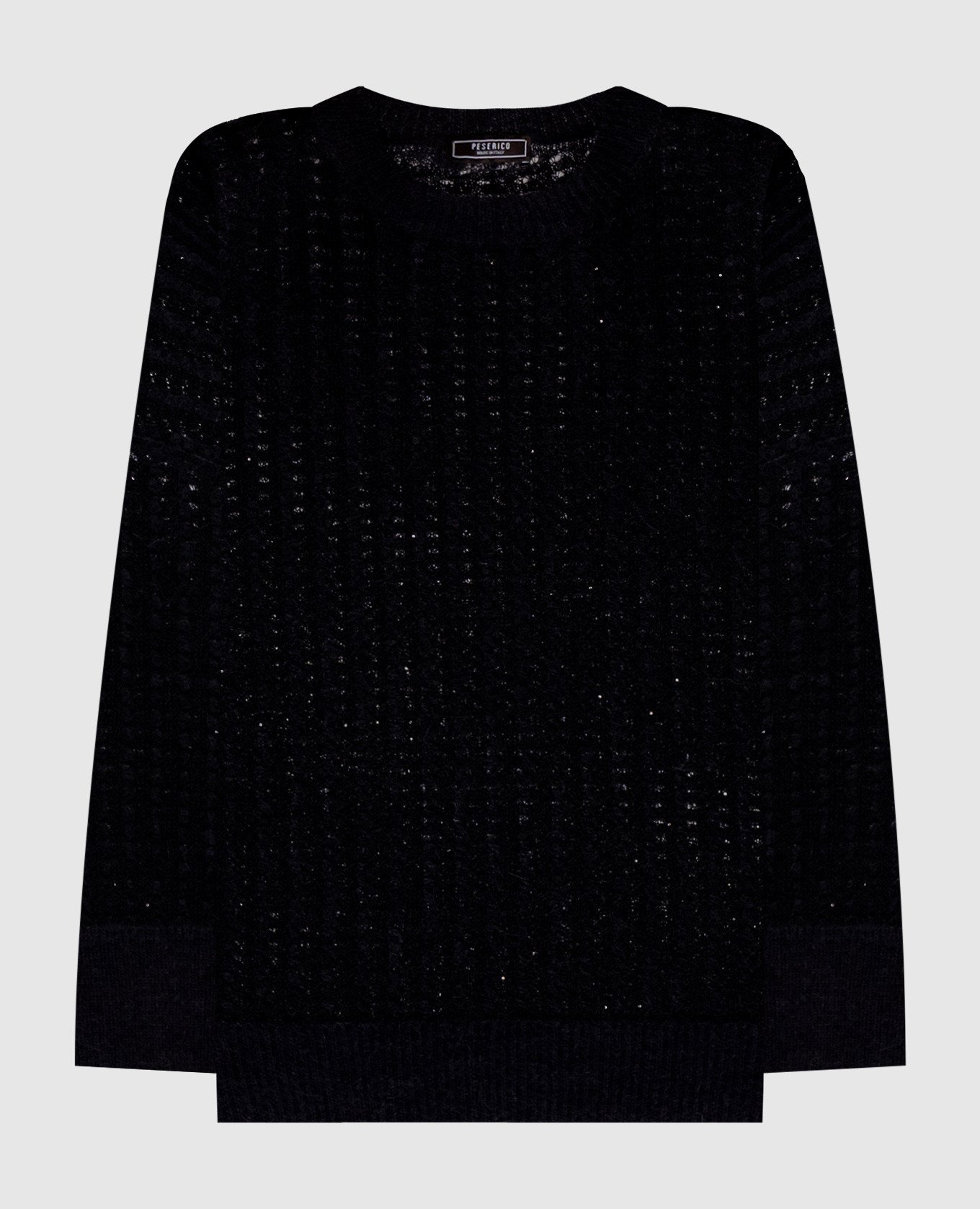 Синий свитер с шерстью альпаки