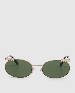 Off-White Золотисті сонцезахисні окуляри з гравіюванням логотипа OFF OW2030765558