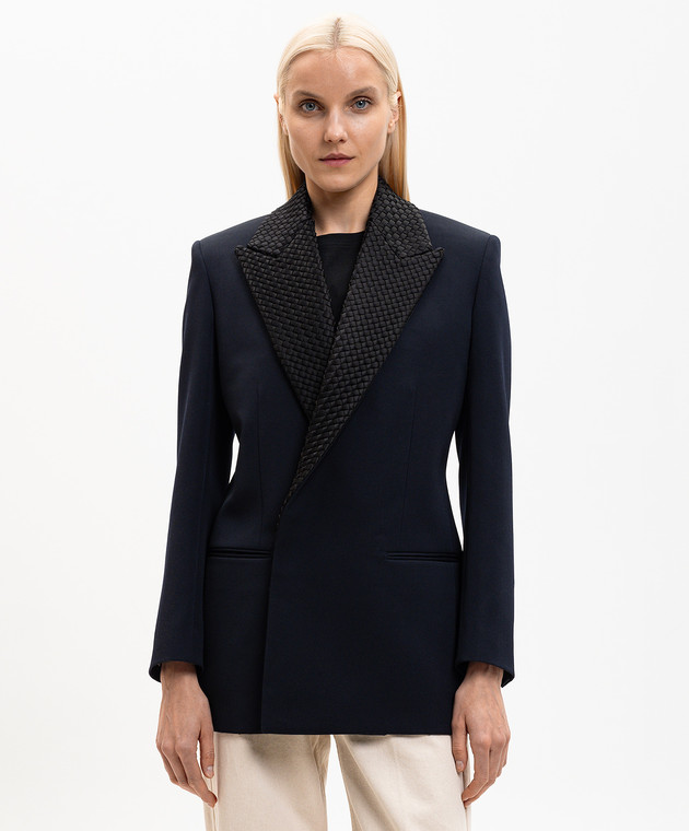 Bottega Veneta Синий жакет из шерсти 872990V6DH0 изображение 2