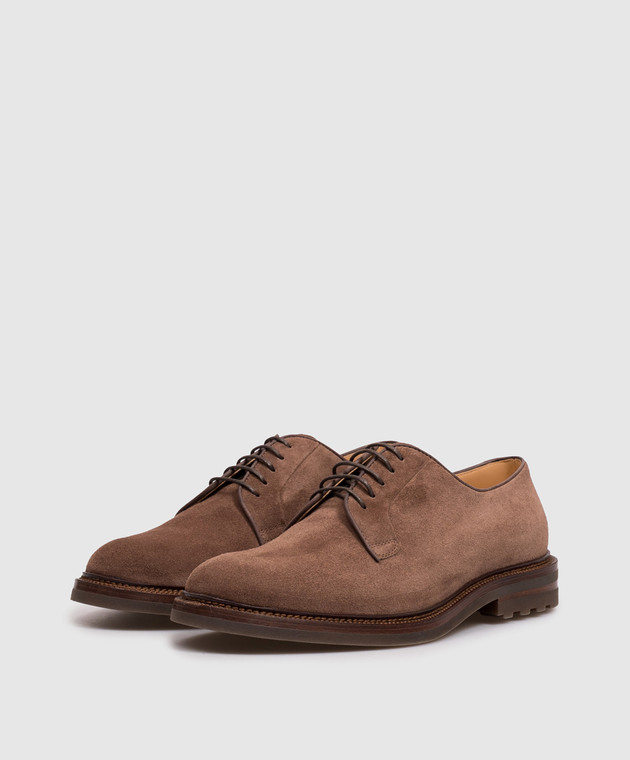 Brunello Cucinelli Коричневые замшевые дерби MZUSOLX810 изображение 2