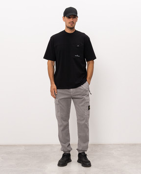 Stone Island Сірі джогери з патчем логотипа L2S153100033S00L1
