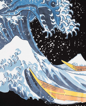 Sprayground Дитяча чорна футболка Japan Wave SPY263BLK