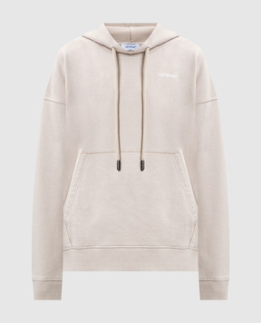 Off-White Худі кольору айворі з принтом логотипа 2BB06DS26FLE001