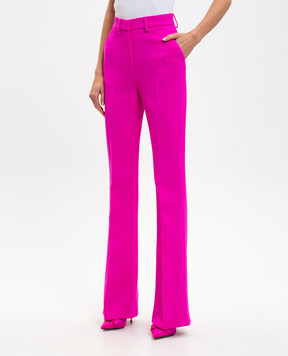 David Koma Рожеві штани кльош з вовни AW25DK74TR