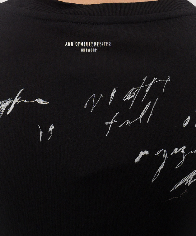 Ann Demeulemeester Черный лонгслив Emil B0014671FA206 изображение 5