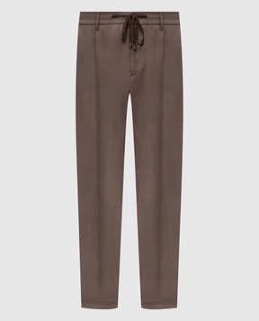 Peserico Коричневі штани з льону R54274D02606