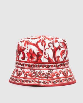 Dolce&Gabbana Детская белая панама в брендовый принт LB4H42FI5OI