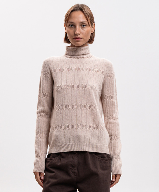 Twinset Бежевый свитер из шерсти 262AP3020 изображение 3