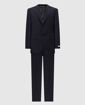 Canali Синий костюм из шерсти AN000191228020