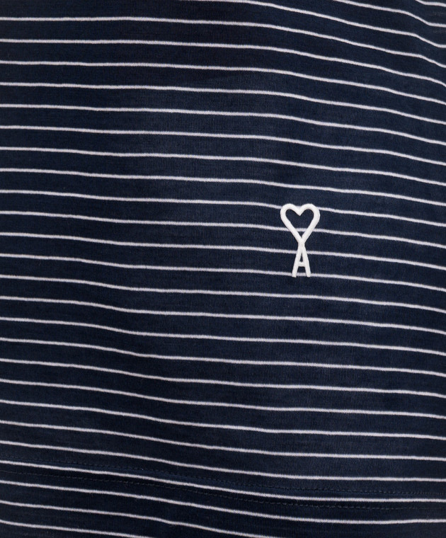 Ami Paris Синя майка в смужку FTP818JE0212 зображення 5