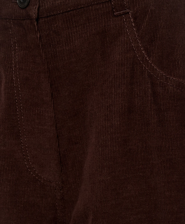 Brunello Cucinelli Коричневі вельветові палацо MB187P9266 зображення 5