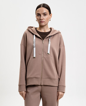 Max Mara Бежевая спортивная куртка JOUR с логотипом SMMJOUR