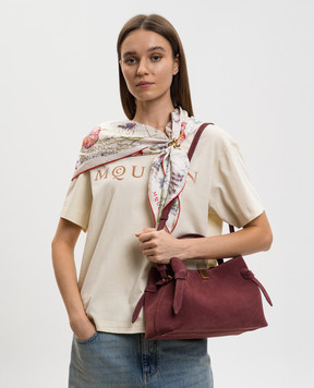 YUZEFI Бордовая сумка Gyoza с логотипом GYOZA