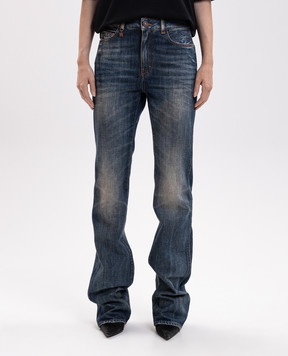 AMIRI Синие джинсы с винтажным эффектом AW426JE006