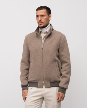 Stefano Ricci Бежевая куртка из шерсти MDJ4300212W0001P