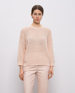 Peserico Бежевий ажурний джемпер S99121F0509110