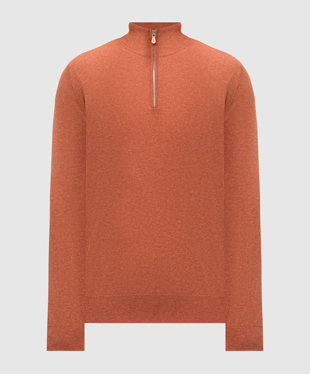 Brunello Cucinelli Помаранчевий джемпер з кашеміру M2200124