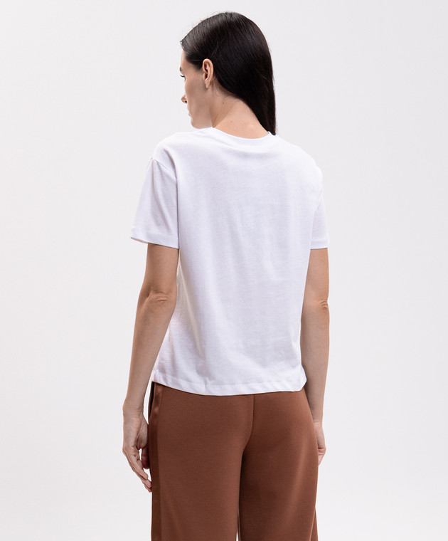 Twinset Белая футболка с нашивкой логотипа 262TT2552 изображение 4