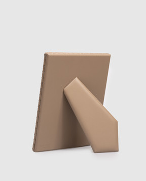 Giobagnara Коричнева шкіряна фоторамка Nora з плетінням F1INTRV105